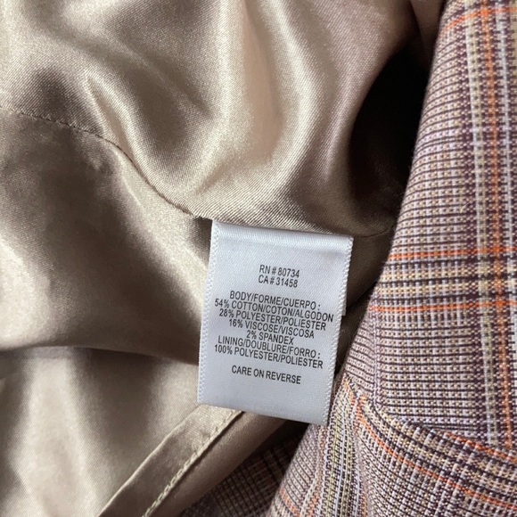 BCBG Girls rouched back midi padded bra brown tan career plad plaid dress size 8 - Picture 9 of 17